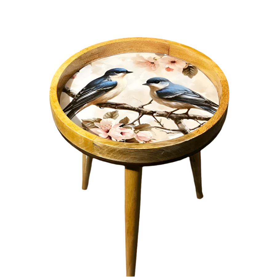 Bluebird Resin Wooden Stand